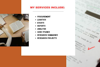 write essays and case studies on transport, procurement, supply chain, logistic