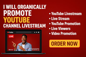 organically promote youtube channel livestream increase live viewers