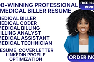 write medical billing, medical coder, medical analyst resume