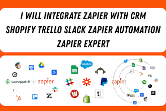 integrate zapier with CRM shopify trello slack zapier automation zapier expert