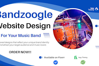 design bandzoogle website, music artist, entertainment website