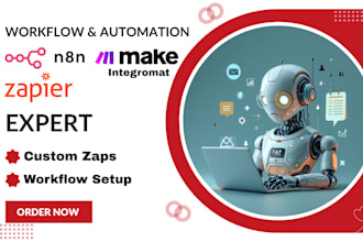 automate workflows with zapier make integromat API webhooks and n8n expert