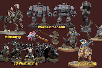 3d print and paint your warhammer miniature anime figure