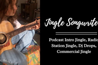 sing your podcast jingle song, radio jingle, intro jingle female vocalist