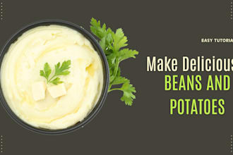 cook sumptous deiicious beans and potato for your breakfast
