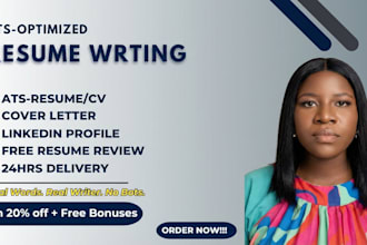 offer professional ats resume, cover letter, and linkedin profile