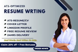 offer professional ats resume, cover letter, and linkedin profile