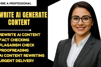 convert ai to human humanize and proofread ai content, rewrite ai article