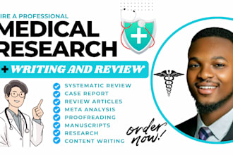 do medical research, report, systematic review, case study, medical manuscript