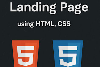 create a custom responsive landing page in HTML CSS
