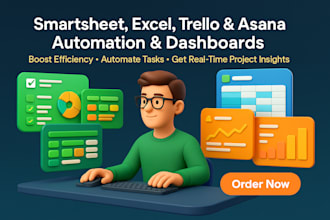 build smartsheet, excel, trello, asana dashboards and automation systems