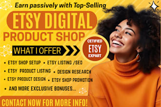 do etsy digital product, setup etsy shop, etsy product listing, etsy SEO