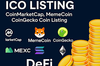 ico listing coinmarketcap memecoin coingecko coin listing mexc solana eth defi