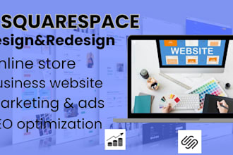 create square online store and  build business square website design