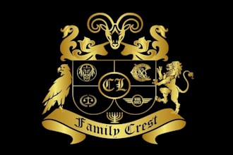 design luxury regal heraldic family crest coat of arms logo for you
