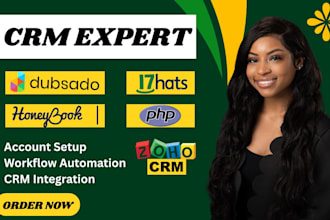 setup honeybook automation dubsado workflow CRM 17hats php CRM zoho CRM