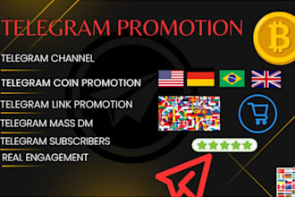 promote your telegram group channel to real and active subscribers, mass dm