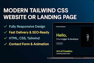 build a fast, modern tailwind CSS website or landing page