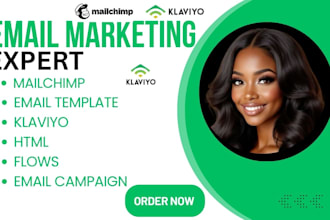 setup email template mailchimp klaviyo flows email campaign html