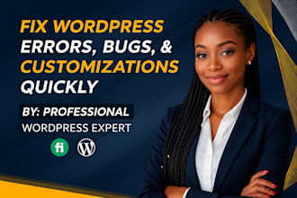 fix wordpress errors, resolve wordpress issues, customize wordpress website