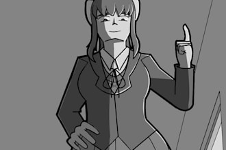 do drawings inspired by manga,cartoons and comics
