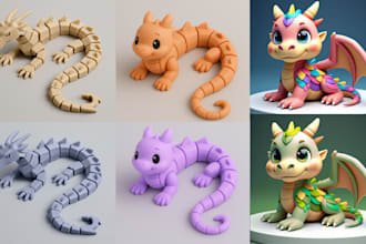 do 3d articulated model, 3d flexi toy, bjd doll for 3d printing, printable toys