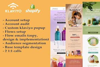 set up audit klaviyo email marketing klaviyo flows shopify marketing
