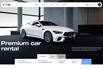 design car rental website car dealership website rental website booking website