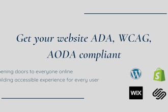 add ada and wcag compliance to shopify website, website accessibility