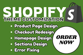 setup shopify homepage product page sections redesign checkout page error fix