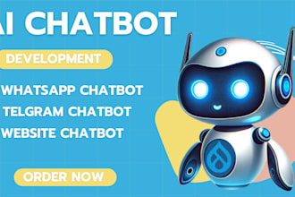 develop whatsapp chatbot telegram chatbot website chatbot ai chatbot discord