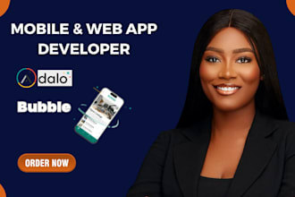 develop adalo bubble io mvp web app saas mobile app