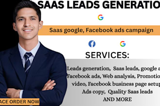 saas leads saas google ads facebook ads leads generation saas leads generation