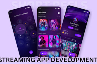 develop live streaming app video streaming app streaming website ott, iptv app