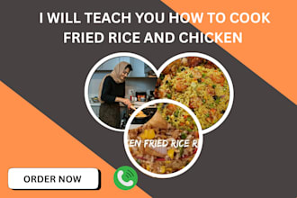 teach you how to cook fried erice and chicken for launch