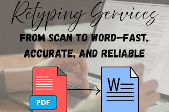 retyping word to pdf fast as soon as possible