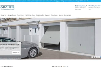 design garage door website garage door landing page garage door repair website