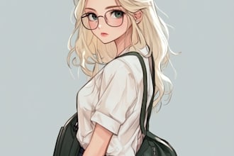 draw anime character an illustration