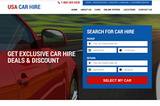 design car rental website rental website booking website