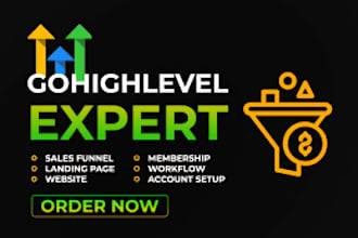 expert gohighlevel saas CRM setup automation a2p 10dlc, sales funnel white label