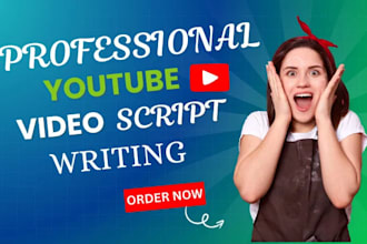 write a compelling youtube video scripts, video script, screenplay or story