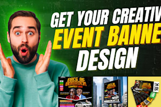 design catchy banners for any event or party with PSD source file