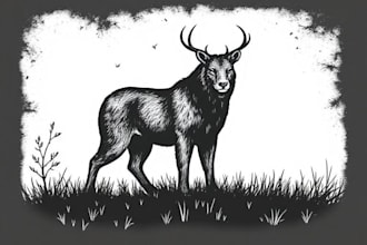 make a linocut t shirt design for brands