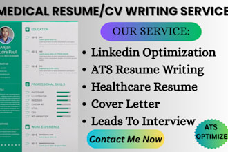 write ats resume for nursing pharmacy, healthcare CV writing and cover letter