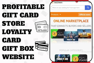 design loyalty gift card shopify store gift box store voucher gift card website