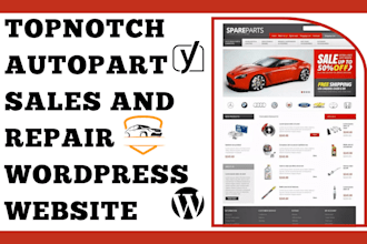 design a topnotch automobile part and repair wordpress website