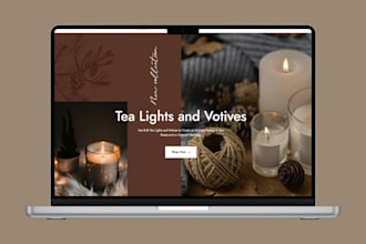 design a stunning candle store candle shopify store candle dropshipping website
