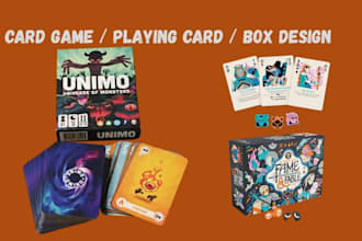 draw card game playing card box design tarot card illustration board game design