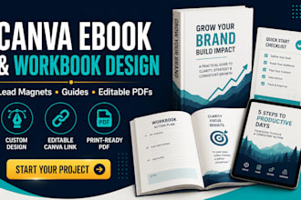 design an editable canva ebook, workbook or lead magnet