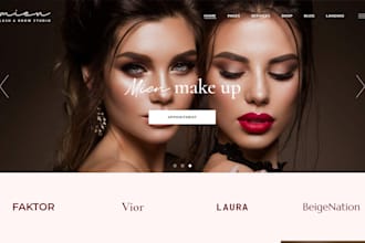 beauty website, shopify store, beauty salon website, beauty store, beauty